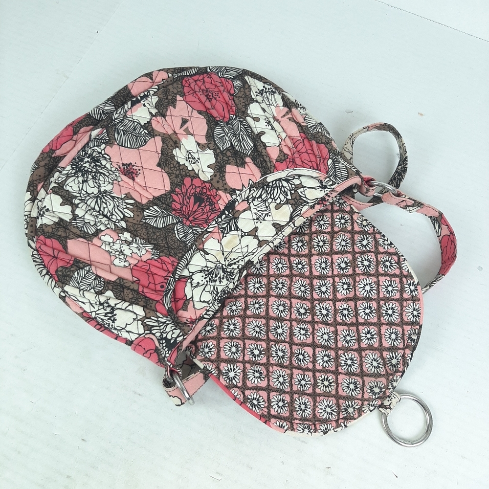 🔥Vera Bradley Brown Pink and White Floral Bag See all pics for Condition GUC - Picture 4 of 6